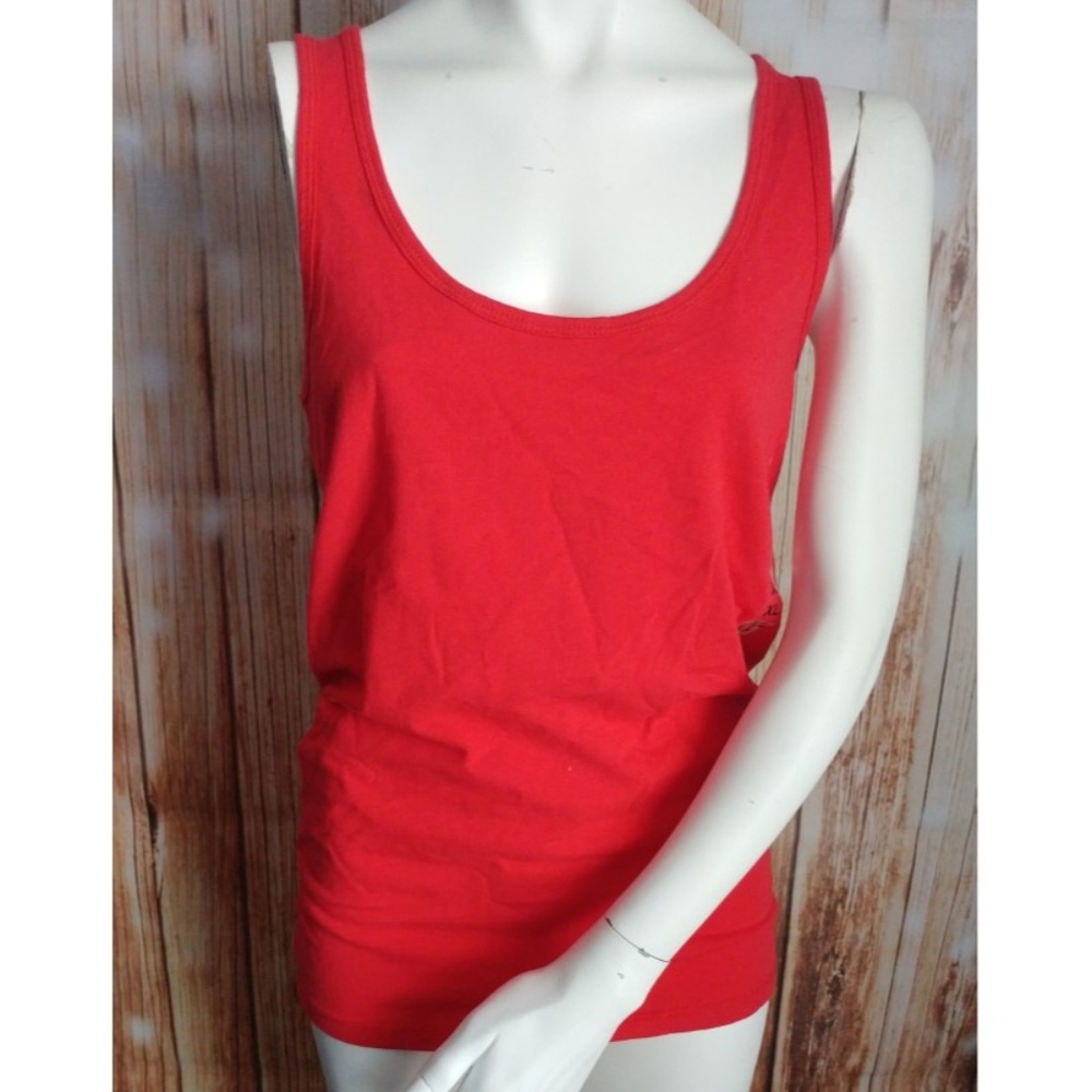 Planet Gold Red Racerback tank